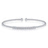 14K White Gold Bujukan Beaded White Gold Bangle with Diamonds